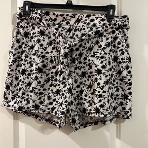 Floral High Waist Women's Shorts